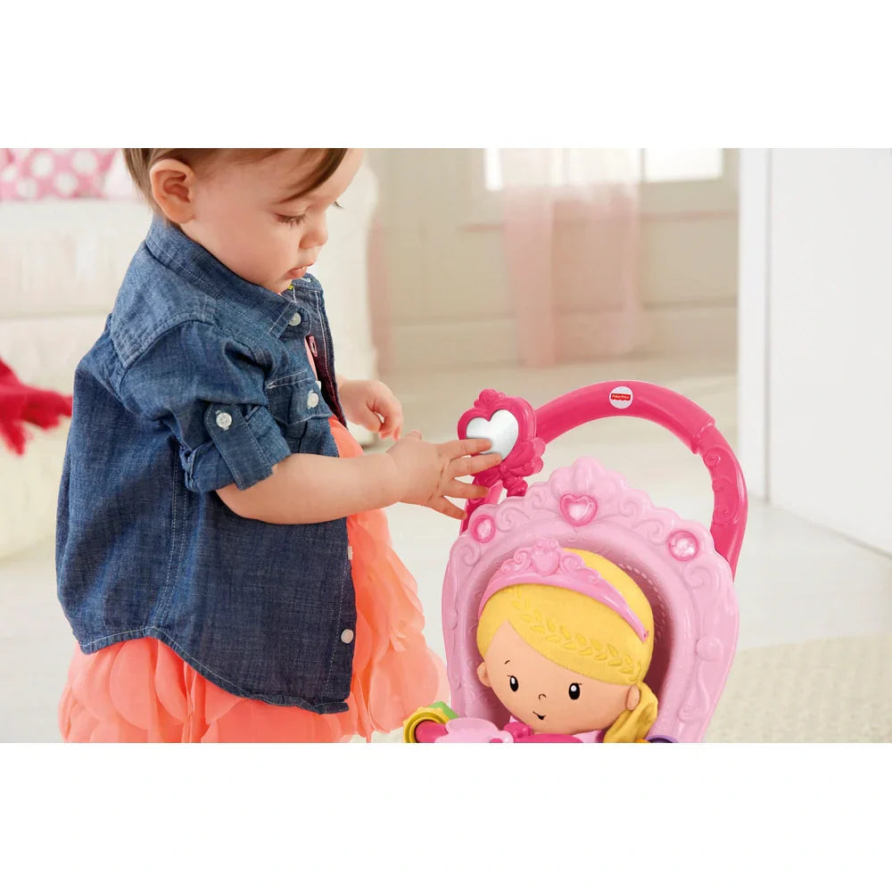 Princess Baby Walker & Doll Playset – Lights, Music & Push Stroller Toy (9 Months+)