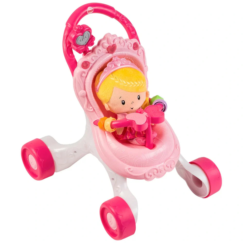 Princess Baby Walker & Doll Playset – Lights, Music & Push Stroller Toy (9 Months+)