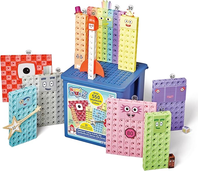 Numberblocks MathLink Cubes Activity Set – Educational Counting & Math Toy for Kids (Ages 3+)