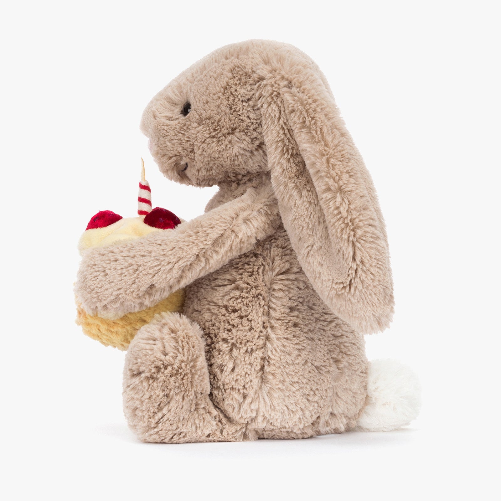 Plush Birthday Bunny with Cupcake – Super Soft Cuddly Toy for Kids & Gifts