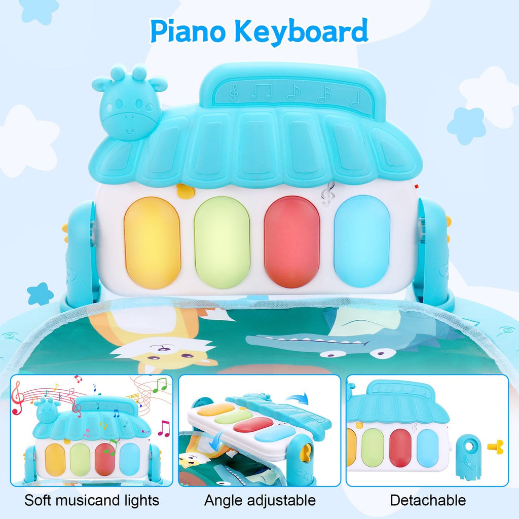 Baby Piano Play Gym Mat with Music, Lights & Detachable Toys for Early Development - Blue share rating star 1rating star 2rating star 3rating star 4rating star 5