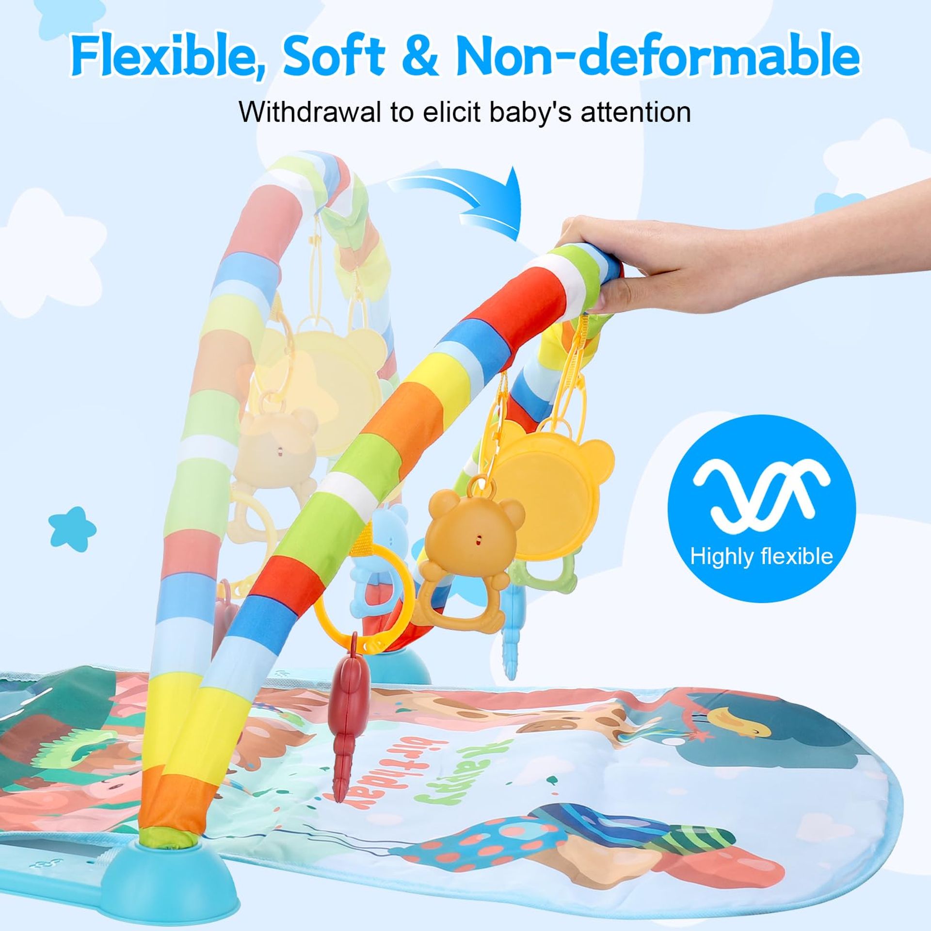 Baby Piano Play Gym Mat with Music, Lights & Detachable Toys for Early Development - Blue share rating star 1rating star 2rating star 3rating star 4rating star 5