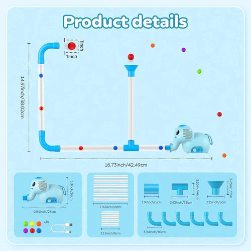 STEM Air-Powered Building Toys for Kids Ages 3 4 5 6 7 8+– Educational Air Tubes