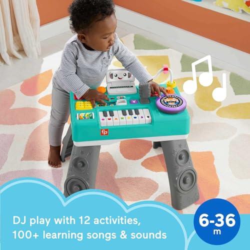 Fisher-Price Baby & Toddler Toy Laugh & Learn Mix & Learn DJ Table Musical Activity Center with Lights & Sounds for Infants Ages 6+ Months